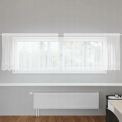 Závěsy se záclonami Bílé 300 x 80 cm Polyester
