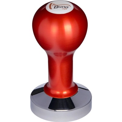 Buna Café tamper kov červený, SP, nerez lesk, konvexný 58 mm