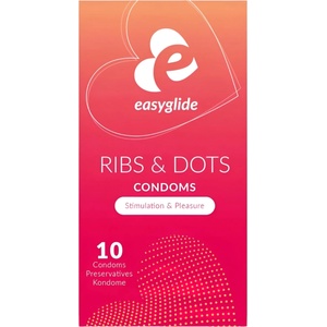 EasyGlide - презервативи с точки и релеф - 10 броя - lovesexshop