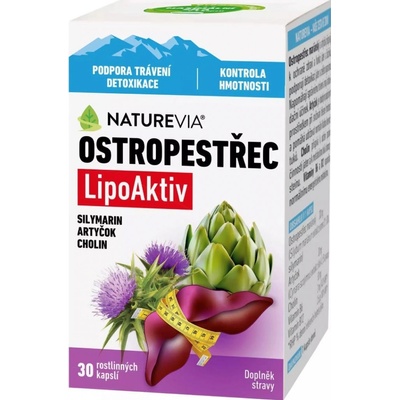 Swiss Naturevia Pestrec LipoAktiv 30 kapsúl