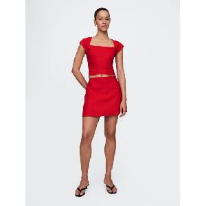 GAP Пола с къси панталони от лен GAP GAP | Cherven | ЖЕНИ | S