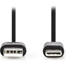 Nedis CCGB60600BK01 USB 2.0, Typ-C Zástrčka - A Zástrčka, 0,1m, černý