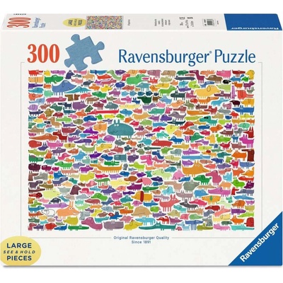 Ravensburger Пъзел Ravensburger от 300 части - 387 кучета и една котка (12001837)