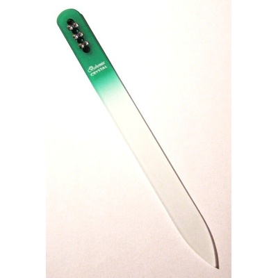 Bohemia Crystal pilník na nechty sklenený Swarovski 140 mm zelený