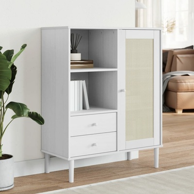 vidaXL 11461.358056 Skříňka SENJA ratanový vzhled bílá 90 x 40 x 112 cm borovice