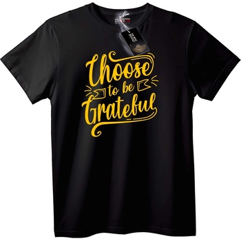 NOONEBRAND Тениска Избери да Бъдеш Благодарен - 6XL, Black