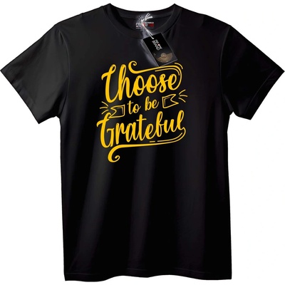NOONEBRAND Тениска Избери да Бъдеш Благодарен - 6XL, Black