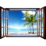  Фототапет флис Хаваи 3d прозорец