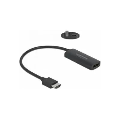 Адаптер Delock 63206, HDMI-A / Мъжко - DisplayPort / Женско, 4K 60 Hz (До 3840 x 2160), Ок. 0.24 м, Черен, DELOCK-63206