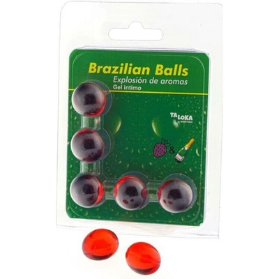 Taloka 5 Brazilian Balls Strawberries & Champagne Intimate Gel