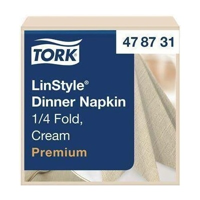 TORK Ubrousky LinStyle slonová kost 1-V 1/4 skládání 39x39 cm Premium 50 ks 478731 balení 50 ks 664187
