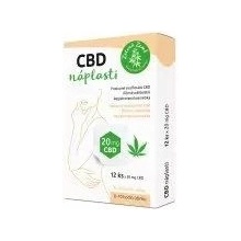 Zelená země Náplasti s obsahem CBD - 20 mg, 12 kusů. Certifikovaná kosmetika Vegan