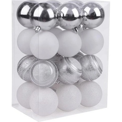 MagicHome Gule 24 ks 6 cm bielo strieborné 2171330