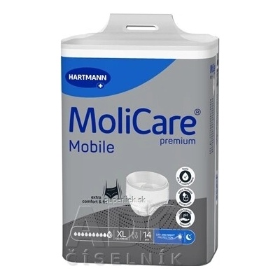 Paul Hartmann AG Molicare Premium Mobile 10 kvapiek XL plienkové nohavičky naťahovacie 14 ks