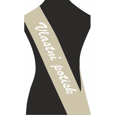 ON-DESIGN Šerpa VLASTNÍ POTISK Barva: champagne, Barva potisku: černá, Fonty písma: Brush Script MT