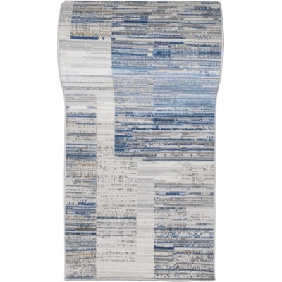 Najkoberce Portland G498B biely / tmavomodrý metráž 60 cm