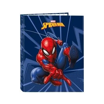 Spider-Man Папка с пръстени Spider-Man Син A4 26.5 x 33 x 4 cm