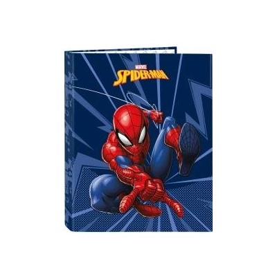 Spider-Man Папка с пръстени Spider-Man Син A4 26.5 x 33 x 4 cm