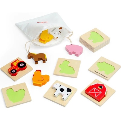 Bigjigs Toys Cestovní Hmatej a najdi farma