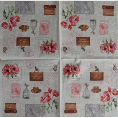 Nuoveau servítky Vintage na bežové 33x33cm