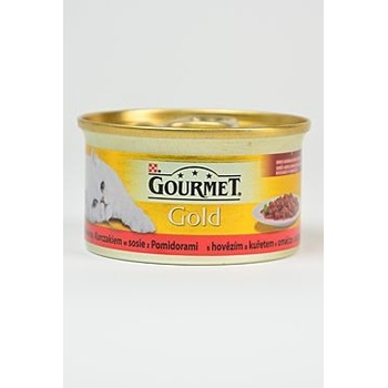 Gourmet Gold cas. hovězí kuře rajče 85 g