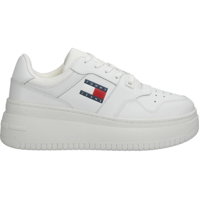 Tommy Hilfiger dámske tenisky TJW RETRO BASKET FLATFORM ESS biela tmavo modrá červená