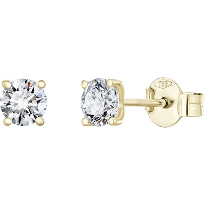 Tiami náušnice ze žlutého zlata s diamanty Magic Cube EMCY20004