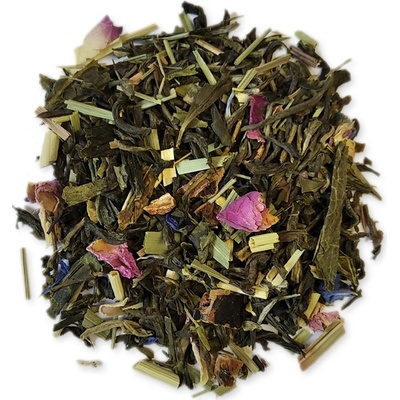 Růžová čajovna Pangea Tea Zelený čaj s růží Organic organický ovoněný čaj 50 g