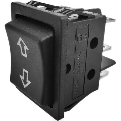 Kolískový prepínač KCD4 3pol/6pin (ON)-OFF-(ON) 250V/16A čierny