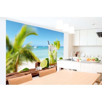 DIMEX ART s. r. o Самозалепваща се флизелинова фототапета мохито на плажа 375 x 250 см