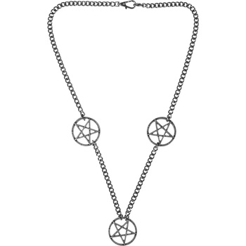 Image 1 of Leather & steel fashion Колие Pentagram - LSF9 27