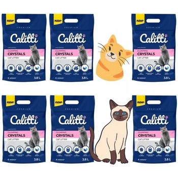 Calitti Clumping Crystal silikónová podstielka 6 x 3,8 l