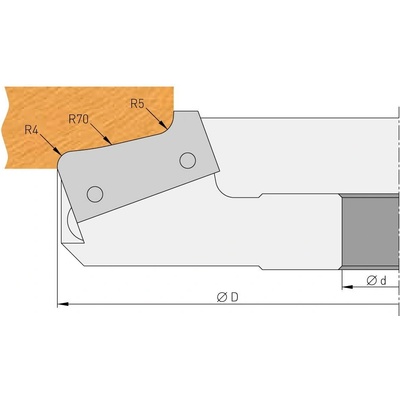 IGM Professional Profilový nôž pre výplňové frézy č.4 - F635 F635-91444