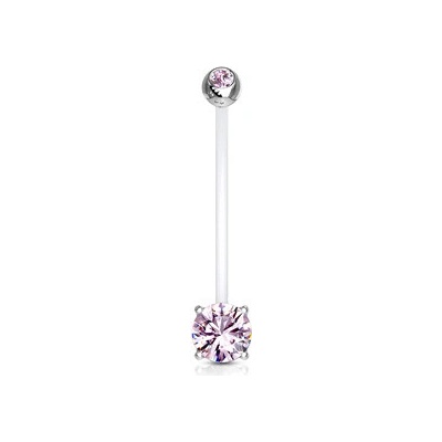 Šperky4U těhotenský piercing do pupíku kamínek WP0018-P
