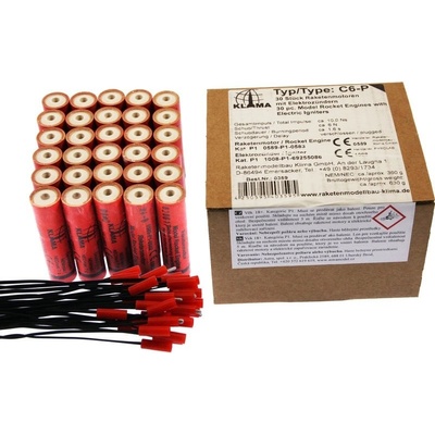 Klima raketový motor C6-P EL 30ks KL-0359