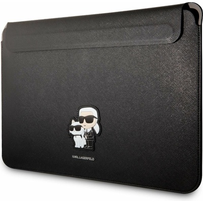 Karl Lagerfeld Saffiano Karl and Choupette NFT Computer Sleeve 13/14" Black 57983114299