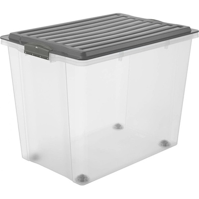 Rotho Úložný box Compact 70L Průhledný šedý