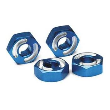 Traxxas главина на колелото алуминий син (4)