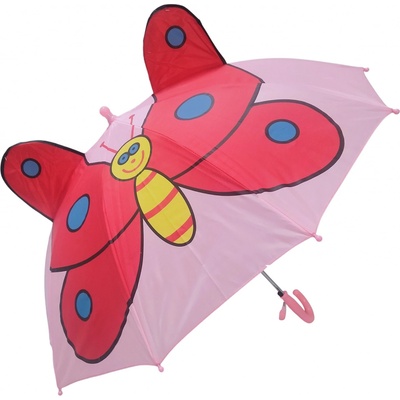 Wiky Motýl s 3D křídly automatický růžový