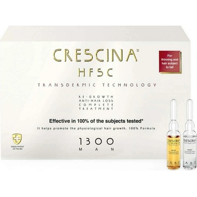 Crescina Transdermic 1300 Re-Growth and Anti-Hair Loss proti vypadávání vlasů pro muže 20 x 3,5 ml