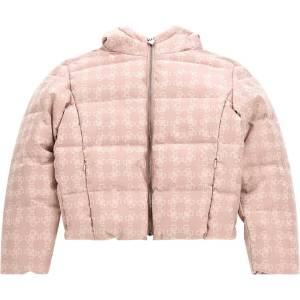GUESS Зимно яке за момиче в розово с цип и много детайли Guess