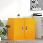 vidaXL Шкаф за съхранение Горчично жълто 80 x 40 x 70 см Стомана (891679)