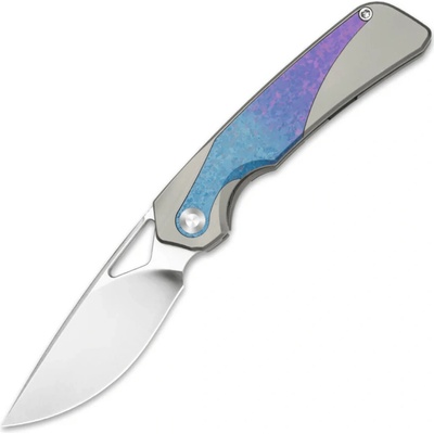 Kizer Topsail S45VN,Satin,Titanium & Crystallized Titanium