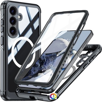 Samsung Galaxy S25 5G Metal Frame/ HD Tempered Glass/ MagSafe Калъф и Протектор