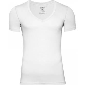 Sapreza tričko pod košili z prémiové bavlny hluboký výstřih bílé