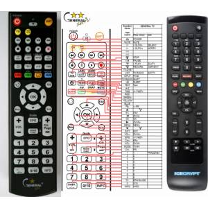 GENERAL ICECRYPT S3200IR - съвместимо дистанционно управление на марката General (S3200IR) Дистанционно