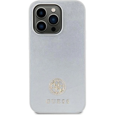 GUESS Кейс Guess GUHCP15MPS4DGPS за iPhone 15 Plus 6.7", сребрист / сребрист, твърд, Strass Metal Logo (3666339151157)