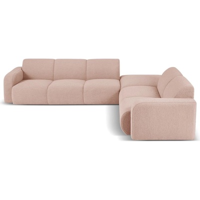 Micadoni Розов ъглов диван от плат букле (десен ъгъл) Molino - Micadoni Home (MIC_RC_L_101_F1_MOLINO3)