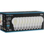 Mexen Vintis 10x LED филаментна крушка E27, A60, 4W, Студена - 6500K, 470 lm, прозрачна (L150-E27-0465-00x10)