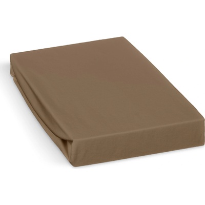 Polášek jersey prostěradlo tmavě béžové 100x220